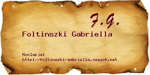 Foltinszki Gabriella névjegykártya